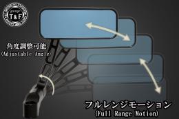 スクエアサイドミラー(ブラック)スイングタイプ(左右セット)
