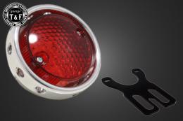 シーシーバー用ナンバーブラケットKIT & ドリルドアイテールランプ(ポリッシュ)　