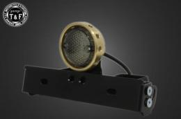 シーシーバー用ナンバーブラケットKIT & ドリルドアイテールランプ(真鍮)スモークレンズ