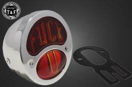 シーシーバー用ナンバーブラケットKIT & DUOテールランプ(FUCKU)メッキ