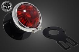 シーシーバー用ナンバーブラケットKIT & サンレイズテールランプ(メッキリング)