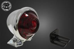 シーシーバー用ナンバーブラケットKIT & ブレットテールランプ(メッキ)クラシックレンズ