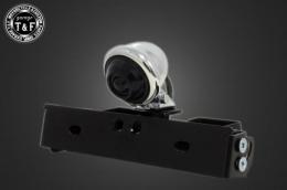 シーシーバー用ナンバーブラケットKIT & ブレットテールランプ(メッキ)スモーククラシックレンズ