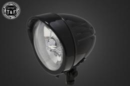 4.5インチスリットヘッドライト(ブラック)ユーロレンズ仕様(クリアー)+各種ステーSET