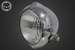 5.75インチビンテージヘッドライト(オールポリッシュ)クラシックレンズ仕様(クリアー)+各種ステーSET