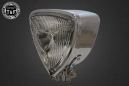 トライアングルヘッドライト(オールメッキ)クリアーレンズ仕様+各種ステーSET