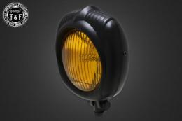 エレクトロライン54レプリカヘッドライト(マットブラック)イエローレンズ仕様+各種ステーSET