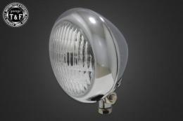 4.5インチトラクターヘッドライト(オールメッキ)クリアーレンズ仕様+各種ステーSET