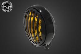 5.75インチマスクドヘッドライト(ブラック)イエローレンズ仕様+各種ステーSET