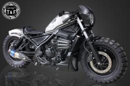 レブル250　コンバットマフラー(ヒートグラデーション)シングルKIT