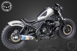 レブル250　コンバットマフラー(ヒートグラデーション)シングルKIT