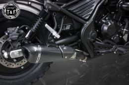 レブル250　コンバットマフラー(カーボン柄)シングルKIT