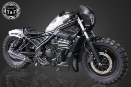 レブル250　コンバットマフラー(カーボン柄)シングルKIT