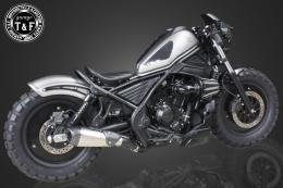 レブル250　コンバットマフラー(シルバー)シングルKIT