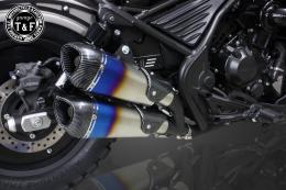 レブル250　コンバットマフラー(ヒートグラデーション)ツインKIT