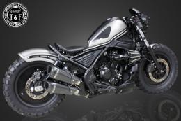 レブル250　コンバットマフラー(カーボン柄)ツインKIT