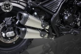 レブル250　コンバットマフラー(シルバー)ツインKIT