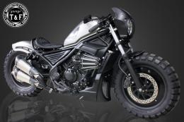 レブル250　コンバットマフラー(シルバー)ツインKIT