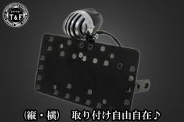 サイドナンバーKIT & アンティークバードゲージテールランプ(ポリッシュ)　各車種専用取り付けステー付き