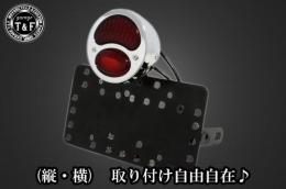 サイドナンバーKIT & DUOテールランプ(デュアル)メッキ　各車種専用取り付けステー付き