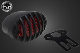 サイドナンバーKIT & ミディアムキャッツアイテールランプ(バードゲージ)ブラック　各車種専用取り付けステー付き