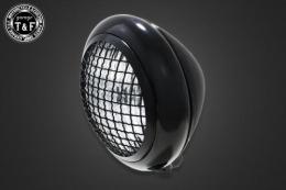 5.75インチグリルトラクターヘッドライト(ブラック)クリアーレンズ仕様+各種ステーSET