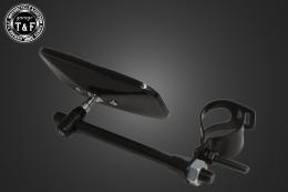 スクエアサイドミラー(フォーククランプ式)ブラック