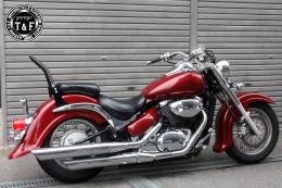 イントルーダー400クラシック　極太φ38シーシーバーショート(ブラック)純正フェンダー専用