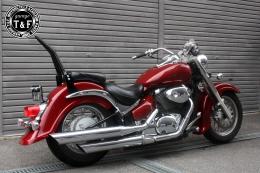 イントルーダー400クラシック　極太φ38シーシーバーミディアム(ブラック)純正フェンダー専用