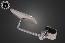 スクエアサイドミラー(ハンドルクランプ式)メッキ