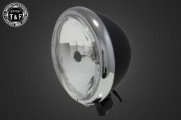 5.75インチベーツライト(メッキリム/マットブラックボディ)クリアーレンズ仕様+各種ステーSET