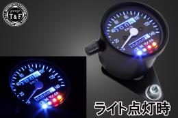 ドラッグスター400　機械式ミニスピードメーター(ブラック)インジケーター内蔵(VH01J/前期)専用カプラー付き