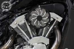 スティード400　ラグジュアリーエアクリーナーKITタイフーン(コントラスト)