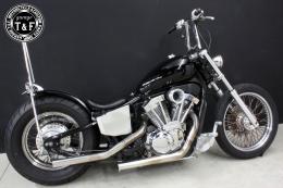 スティード400　ファンネル(ポリッシュ)&プッシュロッドカバーSET