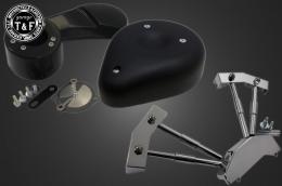 スティード400　ティアドロップ(ブラック)&プッシュロッドカバーSET