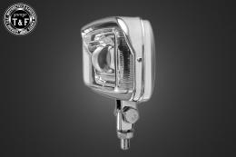 ビンテージスクエアヘッドライト(メッキ)LED仕様+各種ステーSET