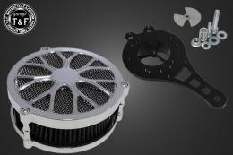 ドラッグスター250　ラグジュアリーエアクリーナーKITフラワー(メッキ)