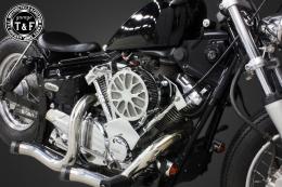 ドラッグスター250　ラグジュアリーエアクリーナーKITフラワー(メッキ)