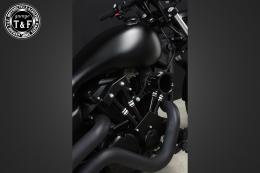 ドラッグスター250　ファンネル(ブラック)&プッシュロッドカバー(コントラスト)SET