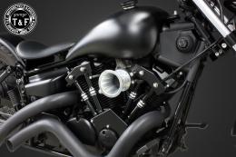 ドラッグスター250　ファンネル(ポリッシュ)&プッシュロッドカバー(コントラスト)SET