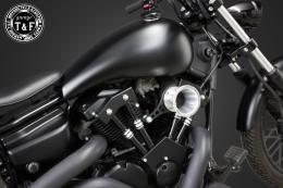 ドラッグスター250　ファンネル(ポリッシュ)&プッシュロッドカバー(コントラスト)SET