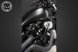 ドラッグスター250　ファンネル(ポリッシュ)&プッシュロッドカバー(コントラスト)SET