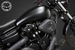 ドラッグスター250　ティアドロップ(ブラック)&プッシュロッドカバー(コントラスト)SET