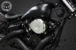 ドラッグスター250　ティアドロップ(メッキ)&プッシュロッドカバー(コントラスト)SET