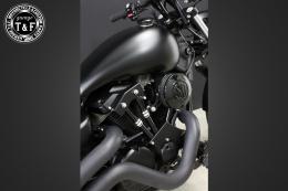 ドラッグスター250　SU(ブラック)&プッシュロッドカバー(コントラスト)SET