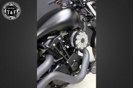 ドラッグスター250　ラグジュアリータイフーン(コントラスト)&プッシュロッドカバー(ブラック)SET