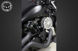 ドラッグスター250　ラグジュアリータイフーン(メッキ)&プッシュロッドカバー(ブラック)SET