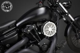 ドラッグスター250　ラグジュアリーフラワー(メッキ)&プッシュロッドカバー(ブラック)SET