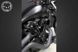 ドラッグスター250　ファンネル(ブラック)&プッシュロッドカバー(ブラック)SET