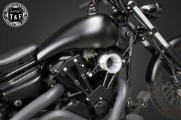 ドラッグスター250　ファンネル(ポリッシュ)&プッシュロッドカバー(ブラック)SET